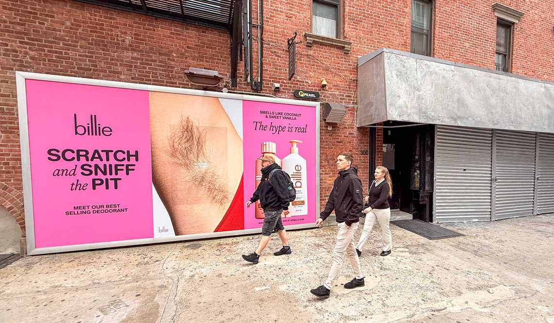 One of the billboards of Billlie with sniffable armpit feature